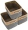 Sorbus 3 Pack Fabric Cubby Organizer - Large Sturdy Foldable Storage Bins with Handles - Lightweight and durable
